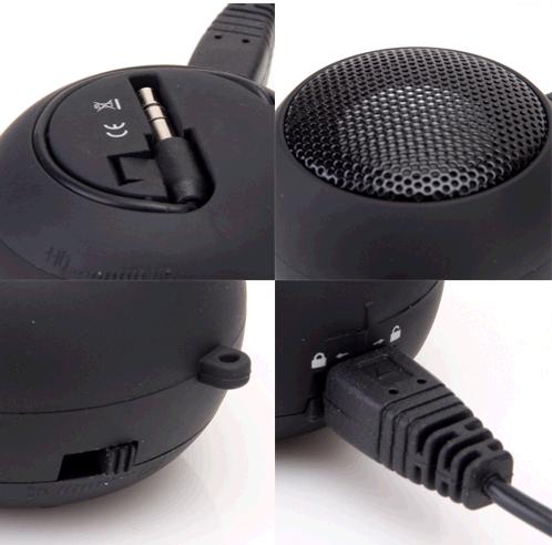 Black Mini Hamburger Speaker for iPhone iPod Laptop MP3